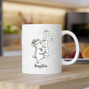Goat Coffee Mug Gift, Personalized Name Goat Lover Ceramic Coffee Cup 11 Oz 15 Oz, Customized Goats Tea Mug Gift for Birthday/Christmas/Special Day/Holiday, Funny Animal Goats White Accent Cup by TinyTreasures Baby Boutique