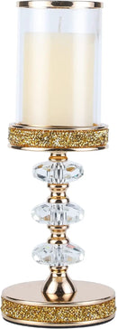 Candle Holder, Pillar Candle Holders, Crystal Candlesticks Holder for Wedding, Parties, Events, Chirstmas,Home Decor, Table Centerpieces CH028D (L) by CozyNest Decor