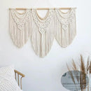Achart Macrame Wall Hanging Large- Boho Wall Decor- large wall art- Wall Decor Living Room- Macrame Tapestry Boho Decor for Bedroom (Wooden Bead) by CozyNest Decor
