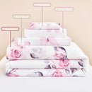 PERFEMET Floral Toddler Bedding 4-Piece Pink Flower Toddler Girls Comforter with Sheet Set Reversible Butterfly Crib Bed Sets-Comforter, Fitted Sheet,Flat Sheet,Pillowcase by TinyTreasures Baby Boutique