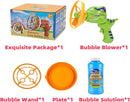 Dino Bubble Gun Bubble Machine for Dinosaur Bubble Blower Toy for Kids and Toddlers Bubble in Bubble Gun Party Favors Birthday for 3 4 5 6 7 8 9 10+Years Old Boys and Girls (Green) by TinyTreasures Baby Boutique