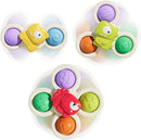 ALASOU 3PCS Pop Suction Cup Spinner Toys for 1 Year Old Boy Girl|Novelty Spinning Tops Toddler Toys Age 1-2|Sensory Baby Bath Toy for Toddlers 1-3|12 18 Months Boy Birthday Gift for Infant by TinyTreasures Baby Boutique