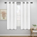 Easy-Going Blackout Curtains for Bedroom, Solid Thermal Insulated Grommet and Noise Reduction Window Drapes, Room Darkening Curtains for Living Room, 2 Panels(42x63 in, White) by CozyNest Decor