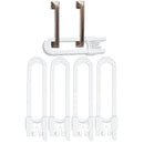Vmaisi Baby Sliding Cabinet Locks - 4 Pack Adjustable U Shaped Child Safety Locks,Childproof Latches for Kitchen Bathroom Storage Cupboards Doors, Handles and Knobs White (4) by TinyTreasures Baby Boutique