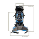 ClevrPlus Canyonero Camping Baby Backpack Hiking Kid Toddler Child Carrier with Stand and Sun Shade Visor, Blue by TinyTreasures Baby Boutique