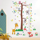 3D Cartoon Animal Height Growth Chart for Kids Wall Stickers Removable DIY Trees and Leaves Wall Stickers Vinyl Flowers Plants and Mushrooms Wall Art Decor for Nursery Kids Bedroom Living Room by TinyTreasures Baby Boutique