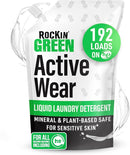 Rockin' Green Laundry Detergent, Plant based, All Natural Laundry Detergent Powder, Vegan and Biodegradable Odor Fighter, Safe for Sensitive Skin (Liquid Laundry Detergent 192 Loads - Unscented) by TinyTreasures Baby Boutique