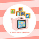 Kids Camera Toys,48MP Dual Lens with 64G SD Card and Cartoon Soft Cover for 3-8 Year Old Girls Boys (PinkDJS) by TinyTreasures Baby Boutique