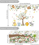 iMagitek Large Jungle Animals Tree Wall Decals Safari Animals Climbing Trees Wall Stickers Elephant Giraffe Lion Sloth Wall Stickers for Baby Nursery Kids Room Playroom Classroom 90.94" x 62.59" by TinyTreasures Baby Boutique