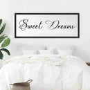 Sweet Dreams Wall Decor Above Bed 40x15 Inch Large Master Bedroom Hanging Wood Rustic Framed Farmhouse Sweet Dreams Sign Guest Room Aesthetic And Minimalist Over Bed Wall Art（Black）