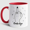 Personalized Ring Finger Coffee Mug With Name, Custom White Cup Gift For Wedding Engagement Bridal Shower Bachelorette, Ring Accent Coffee Cup For Her Girlfriend Bride Wife, Just Married Mug 11 15Oz by TinyTreasures Baby Boutique