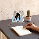 Best Dad Ever Gift from Daughter Son - Acrylic Heart-Shaped Plaque Father’s Day Birthday Gift - Unique Keepsake Desk Decor with Personalized Message by CozyNest Decor
