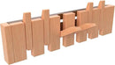 Wall Mounted Piano Key Hanger | Flip Style Hook | Entrance Wall Art Hook, Made of Oak Wood (3 Times Painted, 4 Times Polished) (Beech, 6Hooks) by CozyNest Decor