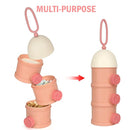 Accmor Formula Dispenser On The Go, 3 Layers Stackable Formula Container to Go, Non-Spill Portable Milk Powder Baby & Kids Snack Container, Pink by TinyTreasures Baby Boutique