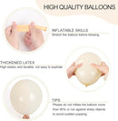 RUBFAC 129pcs Ivory white Balloons Different Sizes 18 12 10 5 Inch Latex Balloon Garland Arch for Party Decoration Birthday Gender Reveal Wedding Anniversary Baby Shower Party Supplies by TinyTreasures Baby Boutique