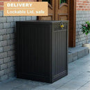 DRATO 48 Gallon Package Delivery Box, Large Lockable Storage Box, Double-Wall Resin Outdoor Package Delivery and Waterproof Deck Box for Porch, Patios by CozyNest Decor