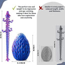 3D Printed 12” Articulated Crystal Dragon Inside 5.1” Egg – Fantasy Collectible, Fidget Toy & Stocking Easter Basket Stuffers for Home & Office Decor (Laser Purple) by CozyNest Decor