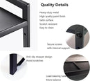Expandable Cabinet Shelf Organizer 16-26" L Stackable Kitchen Counter Shelf Sink Rack Countertop Storage Black (Wide 10.6”D) by CozyNest Decor