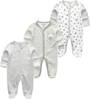 Kiddiezoom Baby and Toddler Boys'Snug Fit Footed One-Piece Romper Jumpsuit Cotton Cotton Footed Outfit by TinyTreasures Baby Boutique