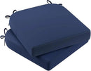 AAAAAcessories Outdoor Seat Cushions for Chairs, Waterproof, Fade-Resistant Patio Furniture Replacement Cushions, 17" x 16" x 2", Set of 2, Navy Blue by GreenHaven Gardens