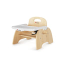 Foundations Easy Serve 5" Wood Feeding Chair for Toddlers, Adjustable Harness, Removable Dishwasher Safe Tray, “No Tip” Base, Baltic Birch Plywood by TinyTreasures Baby Boutique