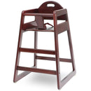 Wooden High Chair for Baby & Toddler – Restaurant-Style Stackable HighChair with Commercial Grade Solid Wood for Dining Table & Kitchen – Compact & Portable Design for Home & Restaurant Use - Cherry by TinyTreasures Baby Boutique