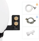 TUSHY 3.0 Spa Cool to Warm Water Bidet Attachment. Easy Universal Toilet Seat Install, Requires Sink Connection for Temperature Control. Fresh Self-Cleaning Clean Water, Noir/Gold by CozyNest Decor