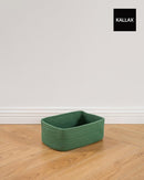 KALLAX Small Woven Basket, 12 x 8 x 4.5 Inches, Storage Basket for Organizing, Cute Small Rope Shelf Closet Cube Storage Bins Baskets for Shelves, Dog Toy Gift Baskets Empty, 3 Packs, Green by TinyTreasures Baby Boutique