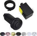 BESTILL Garbage Disposal Sink Top Air Switch Kit with Single Outlet, Matte Black 3.6" Long Push Button with Brass Cover, UL Listed, Compatible with all Garbage Disposals by CozyNest Decor