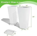 FENCY Set of 2 Tall Planters for Outdoor Plants, 24 Inch Large Tapered Pots with Drainage Trays, Weather-Resistant Plastic Plant Containers for Patio, Porch, Garden, Front Door Decor,White by CozyNest Decor