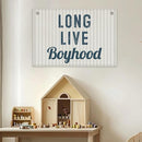 Toddler Boy Room Decor, Long Live Boyhood Banner, Boys Room Wall Decor, Banner Flag, 28.520 inches, Blue by TinyTreasures Baby Boutique