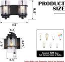 Bathroom Vanity Light Fixtures,2 Light Bathroom Vanity Lights,Black Farmhouse Sconce Over Mirror(Bulbs not Included) by CozyNest Decor