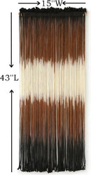 Macrame Wall Hanging Brown Boho Hand Woven Tassel Yarn Tapestry Wall Art for Living Room Bedroom Fiber Art 15''W*43''L by CozyNest Decor