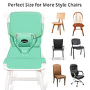 Toddler Booster Seat for Kitchen Chair, 2-in-1 Dining Table Booster Seat with Backrest & Adjustable Straps – Easy-Clean, PU Portable Toddler Eating Travel Increasing Cushion-Green by TinyTreasures Baby Boutique