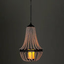 Hanging Candle Chandelier Outdoor, Battery Operated Clear Acrylic Beaded Chandelier with Flickering Led Candle Light S Hooks Modern Lantern for Garden Yard Patio Gazebo Room Indoor Decorations, 27”H by GreenHaven Gardens