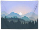 HZOHNAGO Mountain Tapestry Forest Mountain Sunrise Pattern Printed Wall Tapestry Wall Hanging for Bedroom Living Room Dorm 40" W x 30" H by CozyNest Decor