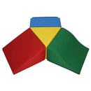 FDP SoftScape Toddler Playtime Junction 360 Climber, Indoor Active Play Structure for Toddlers and Kids; Safe Soft Foam for Crawling, Climbing and Sliding (4-Piece) - Assorted, 13799-AS by TinyTreasures Baby Boutique