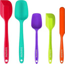 Barsone 5-Piece Silicone Spatula Set（ Heat Resistant 446°F Food Grade BPA Free, Nonstick Cookware Safe Dishwasher Safe Kitchen Tools for Baking, Cooking, Stirring, Multicolor） by CozyNest Decor