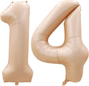 GOER Number 14 Balloons for 14th Birthday Sweet 14 Party Decorations,42 Inch Jumbo Foil Helium 41 Balloons for 41st Birthday Party Decoration (Caramel) by TinyTreasures Baby Boutique