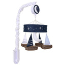 Lambs & Ivy Little Skipper Sailboat & Moon Musical Baby Crib Mobile Soother Toy by TinyTreasures Baby Boutique