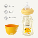 YOHKOH PPSU Baby Bottle Wide Neck, Newborn Anti-Colic Baby Bottle with Natural Response Nipple, Streamlined Body, Easy to Clean (5.4oz (Pack of 2), Yellow) by TinyTreasures Baby Boutique