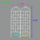 2 Pack Metal Garden Trellis 71" H Fence Rustproof Garden Trellis for Climbing Plants Support Roses Flower Outdoor Lawn, Cream White by GreenHaven Gardens