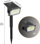 LANSOW Solar Spot Lights Outdoor, [2 Pack/57 LED] 2-in-1 Solar Landscape Spotlights, 3 Modes IP65 Waterproof Dusk to Dawn Solar Powered Flood Wall Lights for Outside Yard Garden Path(Cool White) by CozyNest Decor