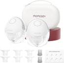 Momcozy Breast Pump Hands Free Mobile Style | M6, Wearable Breastfeeding Pump Ideal Rhythm for More Milk, DoubleFit Flange More Fit & Discreet with 3 Modes & 9 Levels, 24mm - 2 Pack Quill Gray by TinyTreasures Baby Boutique