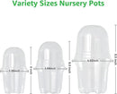 Bonviee 36 Packs 3.5/4/5 Inch Clear Nursery Pots with Humidity Domes, Variety Sizes Seed Starting Pots with Drainage Holes, Transparent Garden Containers for Succulents, Flowers and Cactus-Clear by GreenHaven Gardens