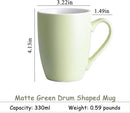 Coffee Mugs Set of 6, 12oz Ceramic Coffee Mugs with Handle, Matte Porcelain Green Coffee Mug for Latte, Tea, Cocoa, Cappuccino, Cups for Women Men for Home Restaurant Mug (Green) by CozyNest Decor