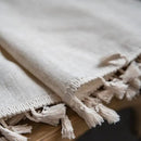 Sutuo Home Boho Curtain 63 Inches Long for Bedroom, Natural Linen Look Textured Burlap Rod Pocket Chic Semi Blackout Bohemian Handmade Tassels Window Treatment for Living Room, 1 Panel 59" W x 63" L by CozyNest Decor
