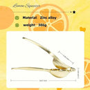 Lemon Squeezer, Heavy Duty Zinc Alloy Manual Lemon Juicer, High Yield Threaded Groove Small Oranges Limes Citrus Juicer Hand Press, Juice Maker for Cocktails Home Restaurant Kitchen Utensils(Gold) by CozyNest Decor