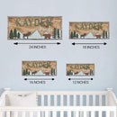 Personalized Wooden baby name sign for nursery, Woodland theme nursery, Animal for kids room decor, Custom name sign for boys, Door hanging gift/2 by TinyTreasures Baby Boutique