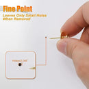 KURUI 60-Pack Metal Push Pins for Wall Hanging Decor, Renter Friendly Hooks for Bedroom Office Gallery Dorm Home, Double Headed Thumb Tacks for Tapestry/Canvas/ Picture Frame/Art, Gold Picture Hangers by CozyNest Decor